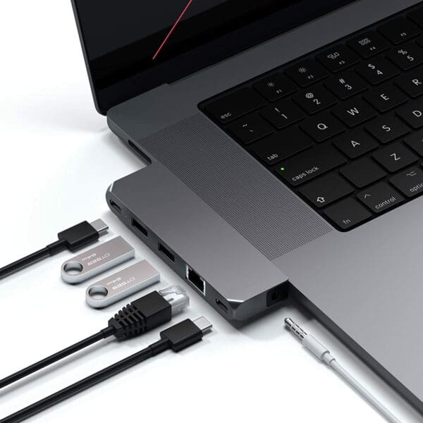 Satechi Αλουμινένιος Type-C Pro Hub Mini Αντάπτορας για MacBook Pro M1 σε χρώμα Space Grey
