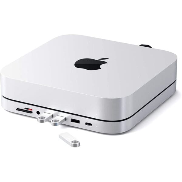 Satechi Αλουμινένιο Docking Station με Power Delivery, Ethernet, συμβατό με Mac Mini (2018 & νεότερα) σε χρώμα Silver