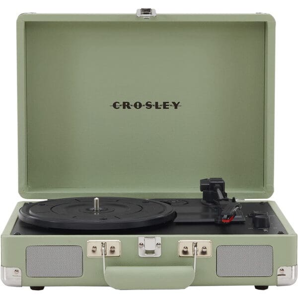 Crosley Cruiser Plus Vintage Αυτόματο Πικάπ βαλιτσάκι με συνδεσιμότητα Bluetooth και ενσωματωμένα ηχεία σε χρώμα mint