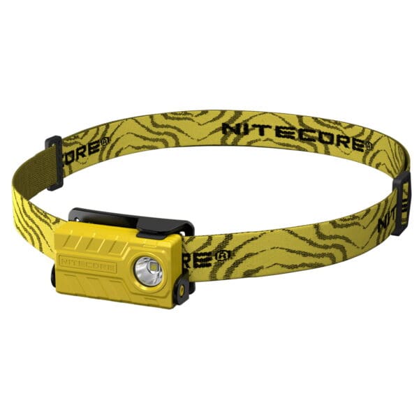 Ελαφρύς αδιάβροχος Φακός κεφαλής LED Nitecore NU20 με επαναφορτιζόμενη μπαταρία Li-Ion και απόδοση 360 Lumens σε κίτρινο χρώμα