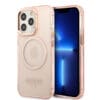 Guess Translucent MagSafe Compatible Back Cover Διάφανη Θήκη προστασίας συμβατή με MagSafe – Apple iPhone 13 Pro Max (Ροζ)