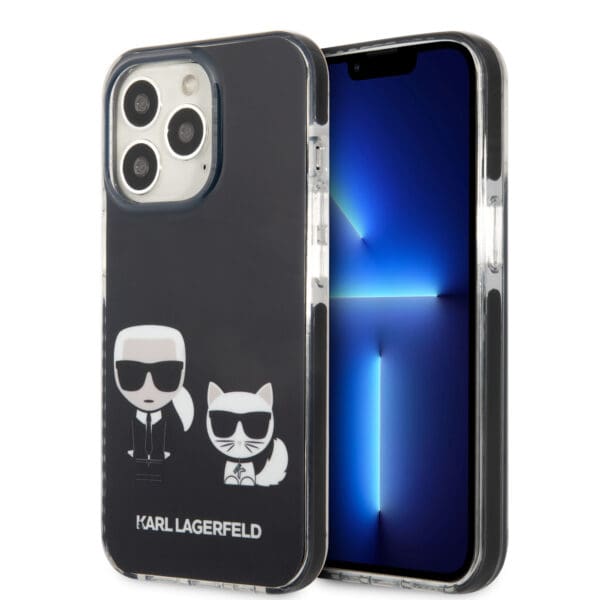 Karl Lagerfeld Ikonik Case "Karl & Choupette" Θήκη προστασίας από σκληρό πλαστικό – iPhone 13 Pro (Μαύρο - KLHCP13LTPEKCK)