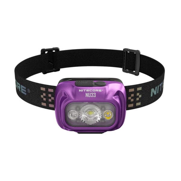 Ελαφρύς αδιάβροχος Φακός κεφαλής LED Nitecore Headlamp NU33 με επαναφορτιζόμενη μπαταρία Li-Ion και απόδοση 700 Lumens σε μωβ χρώμα (Purple Limited Edition)