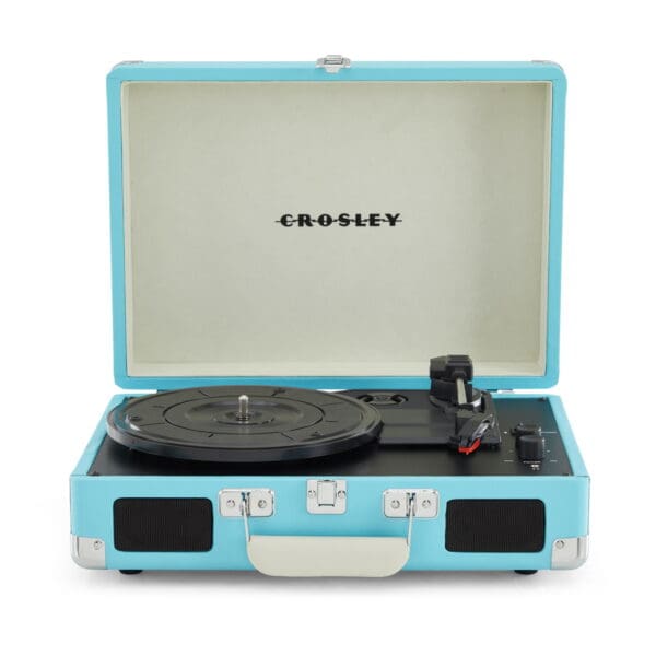 Crosley Cruiser Plus Vintage Αυτόματο Πικάπ βαλιτσάκι με συνδεσιμότητα Bluetooth και ενσωματωμένα ηχεία σε χρώμα turquoise
