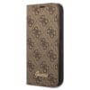 Guess “4G Logo Collection” Script Metal Logo Θήκη προστασίας από δερματίνη τύπου folio – iPhone 14 Pro (Καφέ)