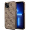 Guess “4G Logo Collection” Script Metal Logo Θήκη προστασίας από δερματίνη – iPhone 14 (Καφέ)