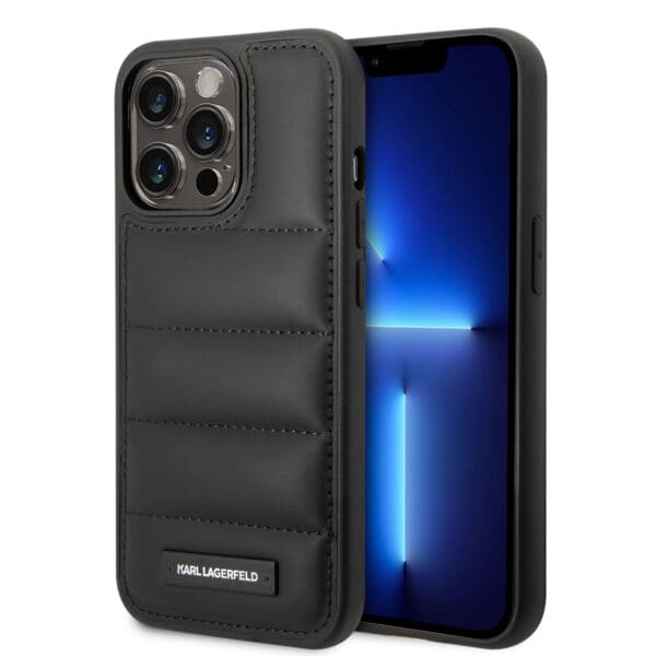 Karl Lagerfeld Puffy Elongated Logo Case Θήκη προστασίας από σκληρό πλαστικό και TPU – iPhone 14 Pro (Black)