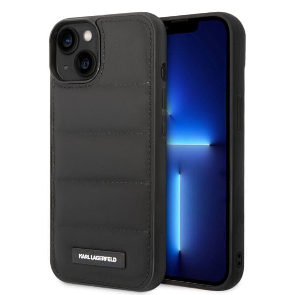 Karl Lagerfeld Puffy Elongated Logo Case Θήκη προστασίας από σκληρό πλαστικό και TPU – iPhone 14 (Black)