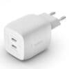 Belkin Boost↑Charge Pro Dual USB-C GaN Wall Charger Οικιακός φορτιστής με τεχνολογία PPS ισχύος 45W (λευκός) (WCH011vfWH)