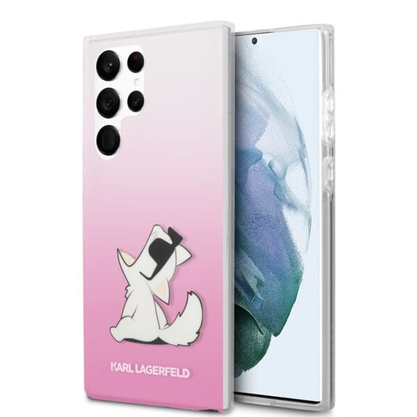 Karl Lagerfeld “Choupette Fun” Hard Case Θήκη προστασίας από σιλικόνη – Samsung Galaxy S22 Ultra (Pink)