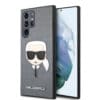 Karl Lagerfeld Saffiano Leather Hard Case Karl's Head Θήκη προστασίας από δερματίνη – Samsung Galaxy S22 Ultra 5G (γκρι - KLHCS22LSAKHSL)