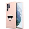 Karl Lagerfeld Saffiano Leather Hard Case Choupette's Head Θήκη προστασίας από σιλικόνη – Samsung Galaxy S22 Ultra 5G (ροζ - KLHCS22LSLCHPI)