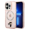 Karl Lagerfeld IML NFT Back Cover Hard Case Karl & Choupette Διάφανη θήκη προστασίας με ενσωματωμένο δαχτυλίδι MagSafe – iPhone 14 Pro Max (Clear/Pink)