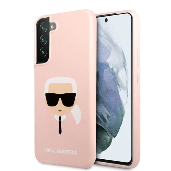 Karl Lagerfeld Liquid Silicone Case Karl’s Head Θήκη προστασίας από σιλικόνη – Samsung S22 (Ροζ – KLHCS22SSLKHPI)