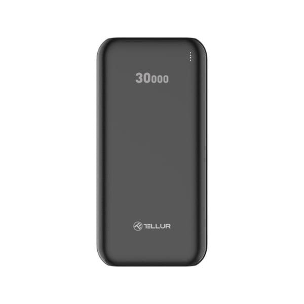 Tellur Powerbank PBC303 30.000mAh σε μαύρο χρώμα με 2x USB, 1xUSB-C (TLL158321)