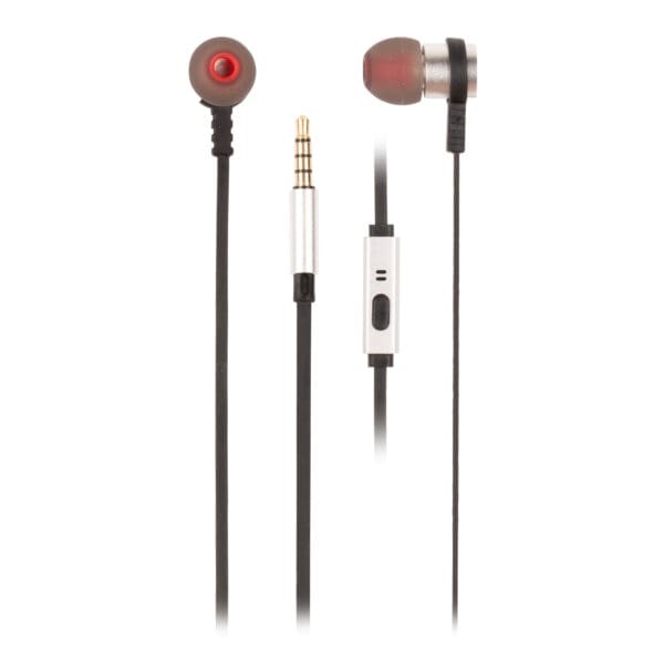 NGS Cross Rally Silver In-Ear Earphone Μεταλλικά Ακουστικά Ψείρες με πλακέ καλώδιο 1,2 μέτρα σε χρώμα ασημί