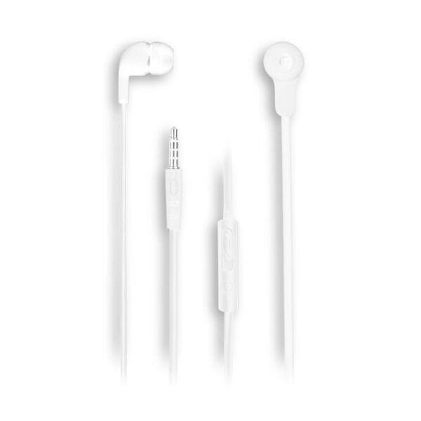 NGS Cross Skip White In-Ear Earphone Ακουστικά Ψείρες με πλακέ καλώδιο 1,2 μέτρα σε λευκό χρώμα