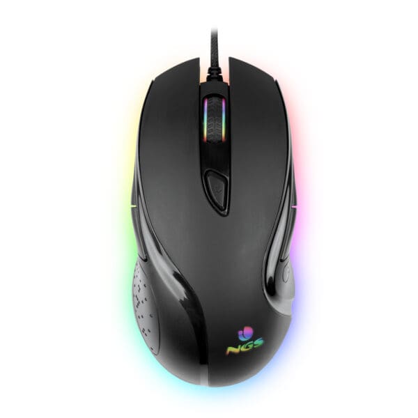 NGS GMX-125 Εργονομικό ενσύρματο Gaming Ποντίκι με φωτισμό RGB σε μαύρο χρώμα