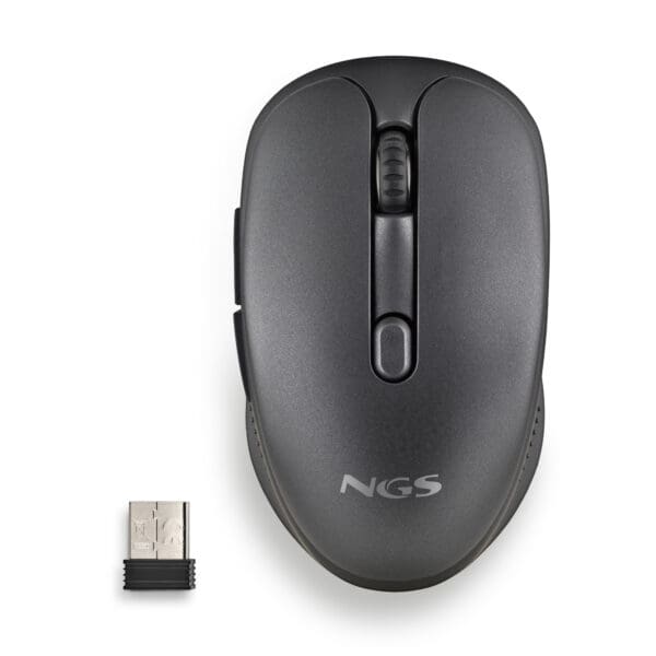 NGS Evo Rust Black Wireless Rechargeable Mouse Ασύρματο Αθόρυβο Επαναφορτιζόμενο Ποντίκι σε μαύρο χρώμα