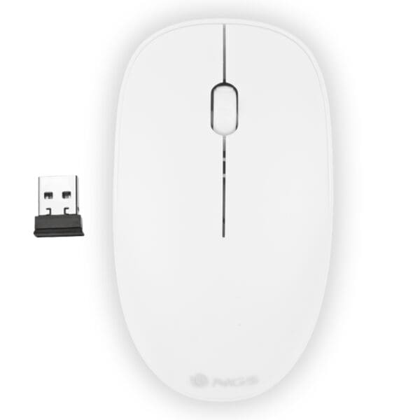 NGS FogWhite Wireless Optical Mouse Ασύρματο Ποντίκι με Nano Receiver σε λευκό χρώμα