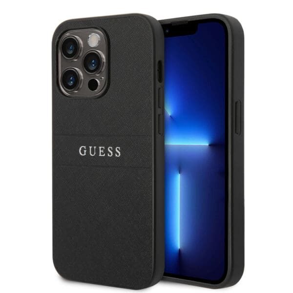 Guess Saffiano Hard Case Θήκη προστασίας από δερματίνη – iPhone 14 Pro Max (Μαύρο)