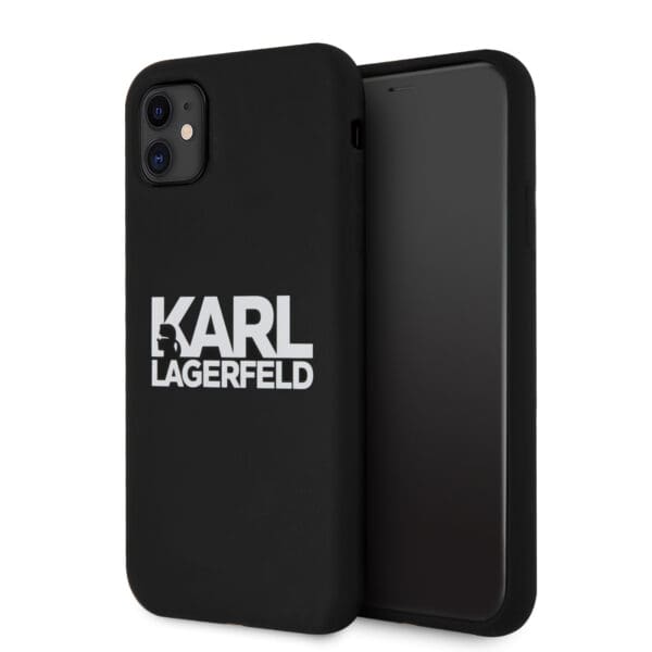 Karl Lagerfeld Double Layer Glitter Hard Case Karl's Head Θήκη προστασίας από σιλικόνη – Apple iPhone 11 (Μαύρο)