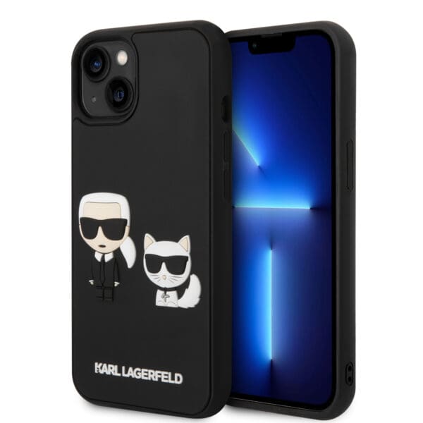 Karl Lagerfeld “Karl & Choupette” 3D Rubber Back Cover Case Θήκη προστασίας από Ελαστικό και Σιλικόνη – iPhone 14 (Black)
