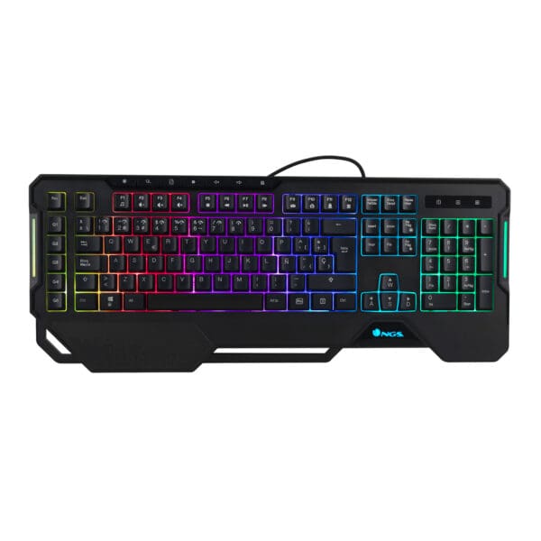 NGS GKX-450 Πλήρες προγραμματιζόμενο ενσύρματο Gaming Πληκτρολόγιο με φωτισμό RGB σε μαύρο χρώμα