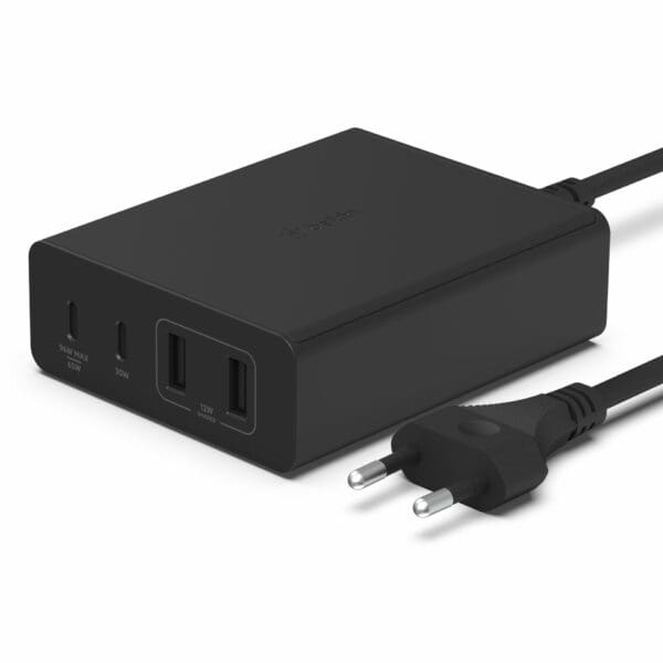 Belkin Boost↑Charge Pro 4-Port GaN Charger Οικιακός φορτιστής ισχύος 108W (μαύρος) (WCH010vfBK)