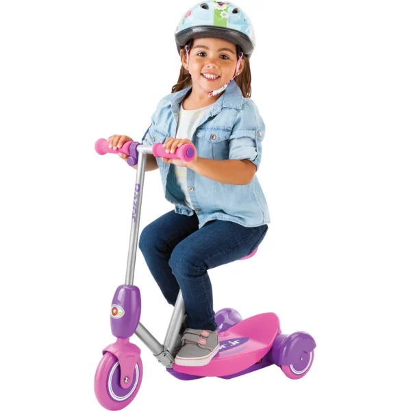 Razor Electric Lil' E Electric Τρίτροχο Scooter με καθισματάκι για παιδιά 3+ ετών σε χρώμα ροζ/μωβ