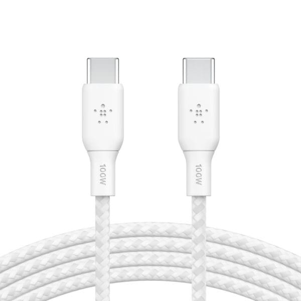Belkin Boost↑Charge USB-C σε USB-C Καλώδιο 100W σε λευκό χρώμα (3,0 m)