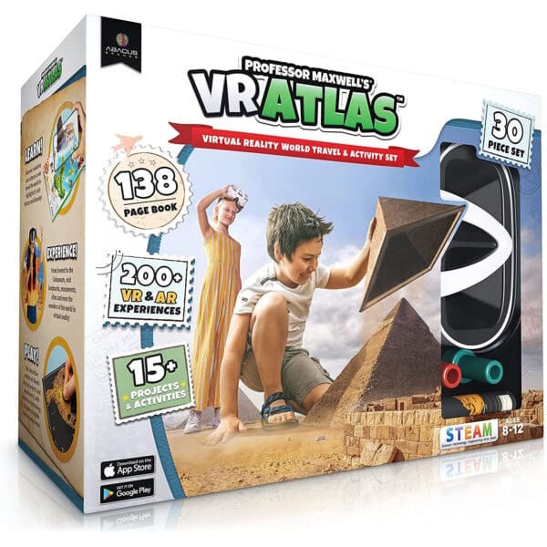 Abacus Brands VR Atlas Επιστημονικό σετ εικονικής πραγματικότητας του καθηγητή Maxwell – Πλήρης Αγγλική Έκδοση – Περιλαμβάνει Γυαλιά VR