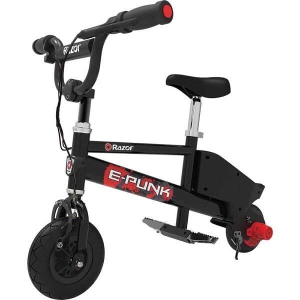 Razor Ηλεκτρικό Ποδήλατο Micro Bike E-Punk σε χρώμα μαύρο/κόκκινο και μέγιστη ταχύτητα 14 km/h