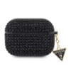 Guess Triangle Charm Θήκη προστασίας απο Σιλικόνη για Apple Airpods Pro 2 με κρεμαστό στολίδι (Μαύρη)