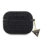 Guess Triangle Charm Θήκη προστασίας απο Σιλικόνη για Apple Airpods Pro με κρεμαστό στολίδι (Μαύρη)