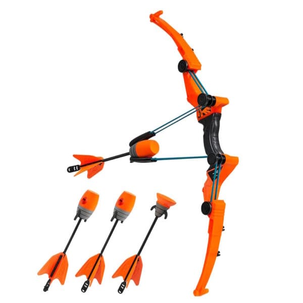 Zing Air Storm Z-Tek Bow Πορτοκαλί - Σετ Τόξο & Βέλη (2x βέλη Zonic Whistle / 1x Zartz βέλος με βεντούζα) - Ασφαλές τόξο εμβέλειας 48 μέτρων για παιδιά 14 ετών και άνω