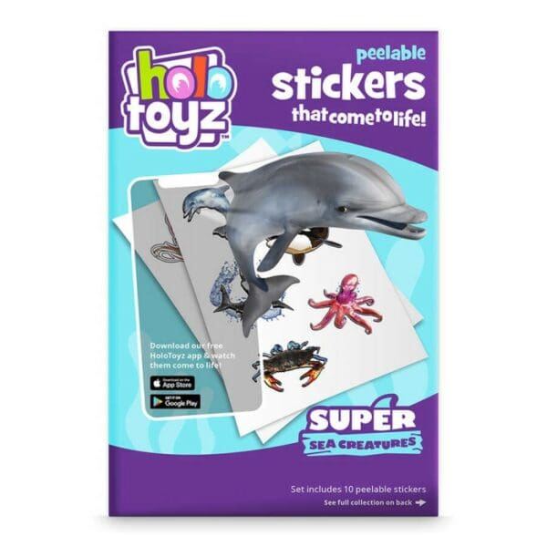 HoloToyz - Super Sea Creatures Augmented Reality Αυτοκόλλητα Επαυξημένης πραγματικότητας που ζωντανεύουν σε κινούμενα σχέδια