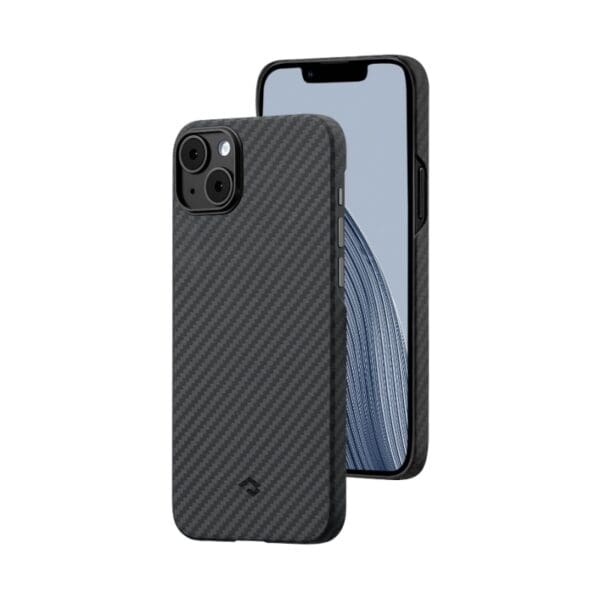 Pitaka MagEZ Case 3 - MagSafe Θήκη Aramid Fiber Body Apple iPhone 14 Plus - 1.05mm - 1500D - Black / Grey / Twill (KI1401M)