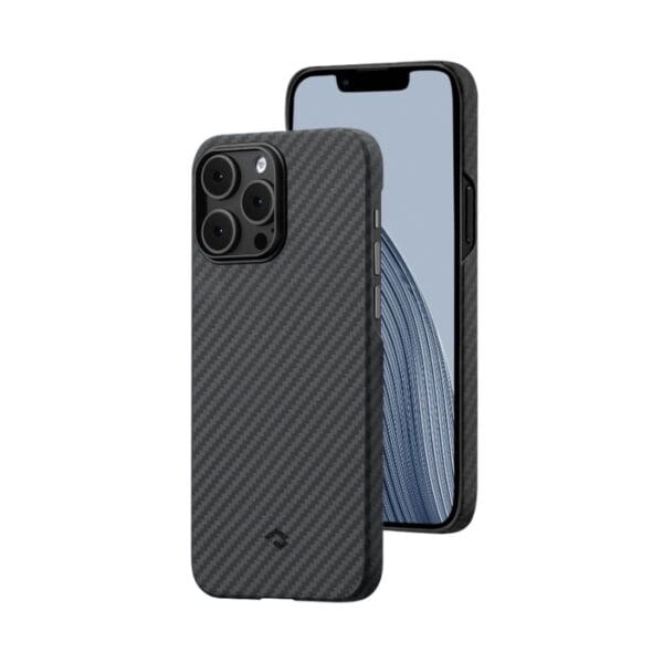 Pitaka MagEZ Case 3 - MagSafe Θήκη Aramid Fiber Body Apple iPhone 14 Pro - 1.05mm - 1500D - Black / Grey / Twill (KI1401P)