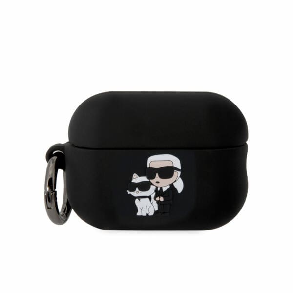 Karl Lagerfeld 3D Logo NFT Karl's Head Θήκη προστασίας από σιλικόνη – Apple AirPods Pro 2 (Black – KLAP2RUNKC)