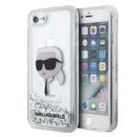 Karl Lagerfeld Ikonik Case Karl’s Head Θήκη προστασίας από σκληρό πλαστικό – iPhone 7/8/SE (Clear Silver/Glitter)