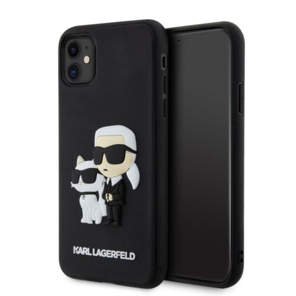 Karl Lagerfeld 3D Rubber NFT "Karl+Choupette" Hard Case Θήκη προστασίας –  iPhone 11 (Black – KLHCN613DRKCNK)