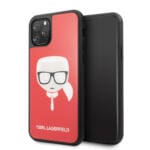Karl Lagerfeld "Glitter Head" Double Layer Hard Case Θήκη προστασίας –  iPhone 11 Pro Max (Red – KLHCN65DLHRE)