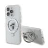 Karl Lagerfeld Magsafe Ringstand Case "Karl & Choupette's Head" Θήκη προστασίας από σκληρό πλαστικό για iPhone 15 Pro (White – KLHMP15LHMRSKCH)