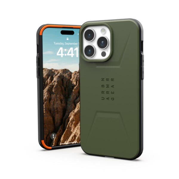 UAG Civilian for MagSafe Θήκη προστασίας που αντέχει σε πτώσεις έως 6 μέτρα – iPhone 15 Pro Max (Olive Drab)
