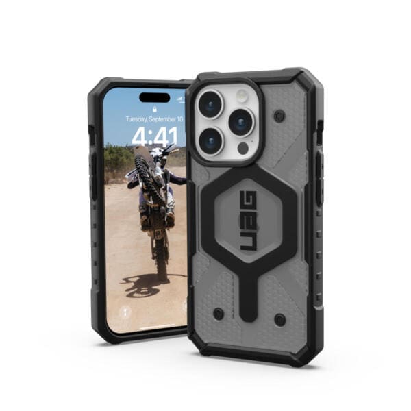 UAG Pathfinder for MagSafe Ημιδιάφανη θήκη προστασίας που αντέχει σε πτώσεις έως 5,4 μέτρα – iPhone 15 Pro (Ash)
