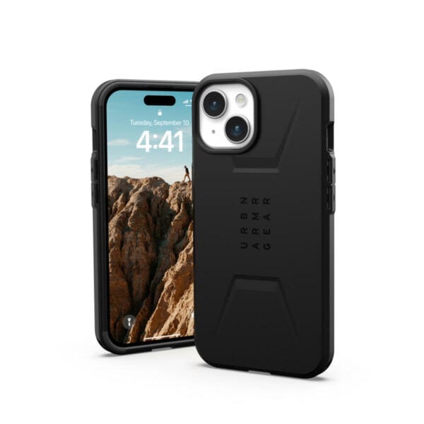 UAG Civilian for MagSafe Θήκη προστασίας που αντέχει σε πτώσεις έως 6 μέτρα – iPhone 15 (Black)