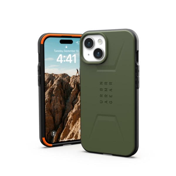 UAG Civilian for MagSafe Θήκη προστασίας που αντέχει σε πτώσεις έως 6 μέτρα – iPhone 15 (Olive Drab)