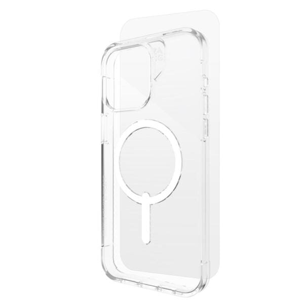 Zagg Luxe Snap Case/Glass (Bundle) Λεπτή και κομψή Θήκη προστασίας που αντέχει σε πτώσεις έως 3 μέτρα & τζαμάκι προστασίας – iPhone 15 Pro Max (Clear Bundle)