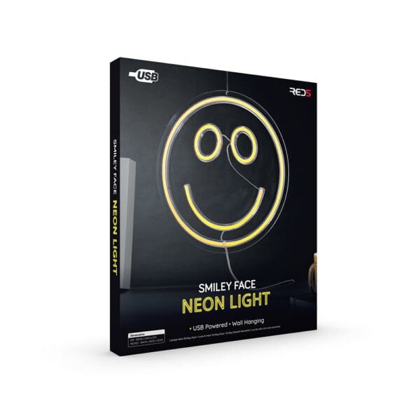 RED5 Neon Smiley Face - Διακοσμητικό φωτιστικό τοίχου Χαμογελαστό πρόσωπο